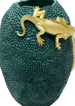 Fashion KARE Design Wazon Chameleon Jack Fruit Ø39x39 cm zielono-złoty - KARE