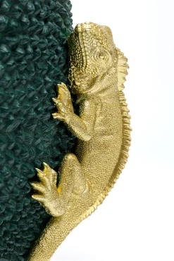 Fashion KARE Design Wazon Chameleon Jack Fruit Ø39x39 cm zielono-złoty - KARE