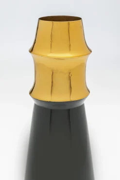 Outlet KARE Design Wazon Ciera Ø14x35 cm czarno-złoty - KARE