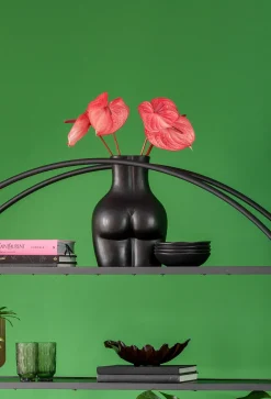 Fashion KARE Design Wazon czarny z motywem ludzkiego ciała 27x40 cm - KARE