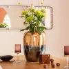 Online KARE Design Wazon dekoracyjny Lizy Shine Multi Ø30x41 cm turkusowo-brązowy - KARE