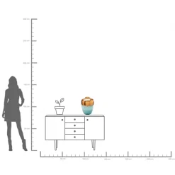 Online KARE Design Wazon dekoracyjny Lizy Shine Multi Ø30x41 cm turkusowo-brązowy - KARE