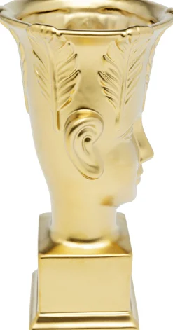 Best KARE Design Wazon dekoracyjny Rosto Ø15x31 cm złoty - KARE