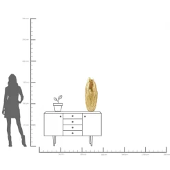 Hot KARE Design Wazon Feathers Ø34x80 cm złoty - KARE