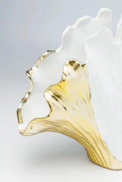 Discount KARE Design Wazon Gingo Elegance 45x32 cm biało-złoty - KARE