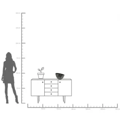 Fashion KARE Design Wazon Half Face 31x22 cm aluminium antracytowy - KARE