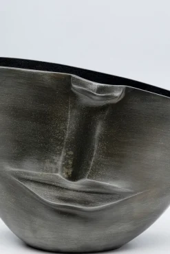 Fashion KARE Design Wazon Half Face 31x22 cm aluminium antracytowy - KARE