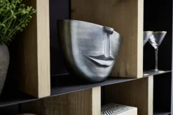 Fashion KARE Design Wazon Half Face 31x22 cm aluminium antracytowy - KARE