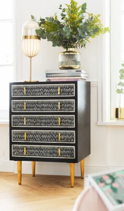 Clearance KARE Design Wazon LA Noble ∅20x19 cm transparentno-złoty - KARE