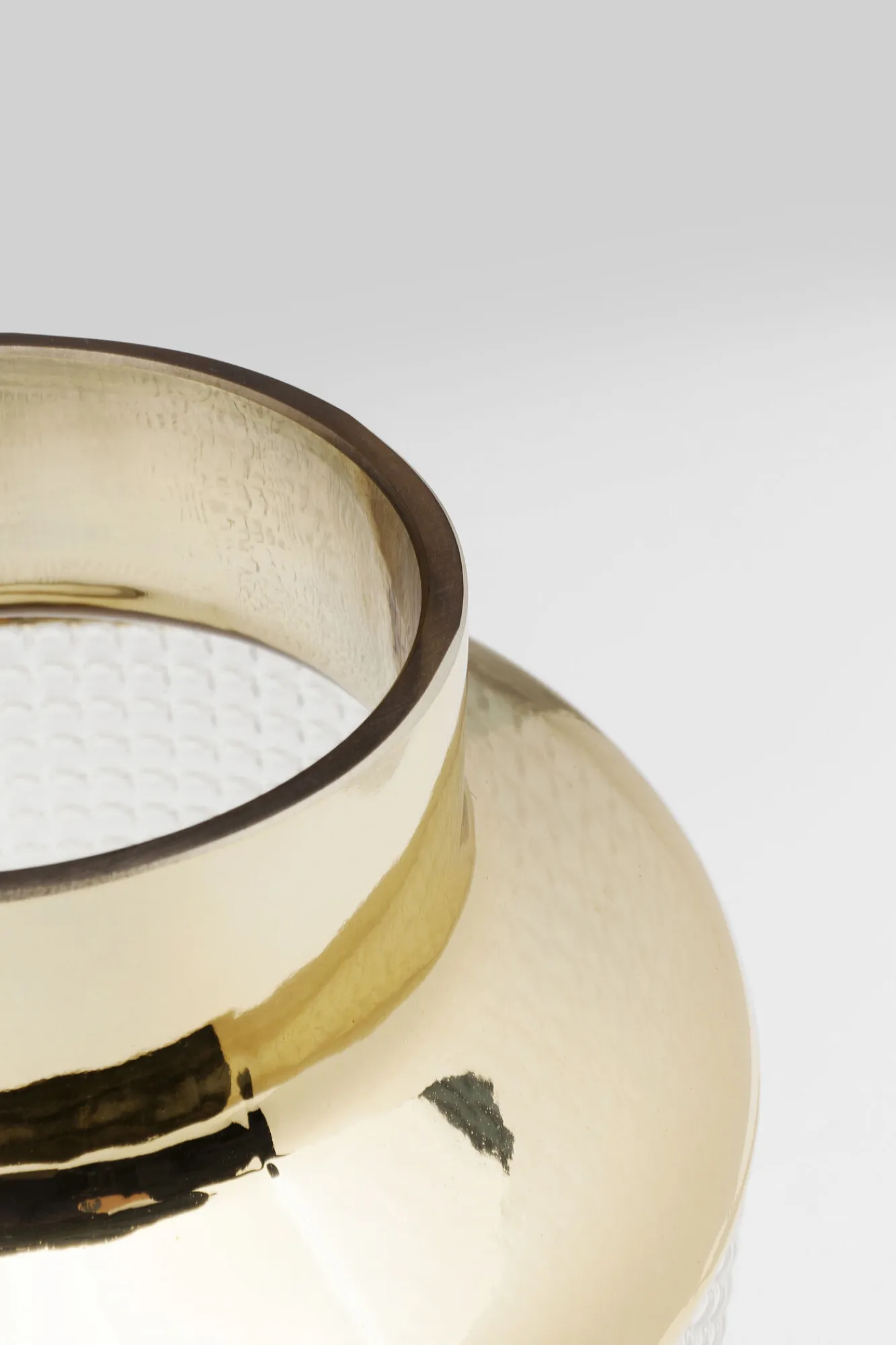 Online KARE Design Wazon LA Noble ∅15x30 cm transparentno-złoty - KARE