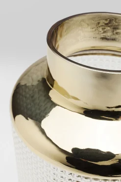 Online KARE Design Wazon LA Noble ∅15x30 cm transparentno-złoty - KARE