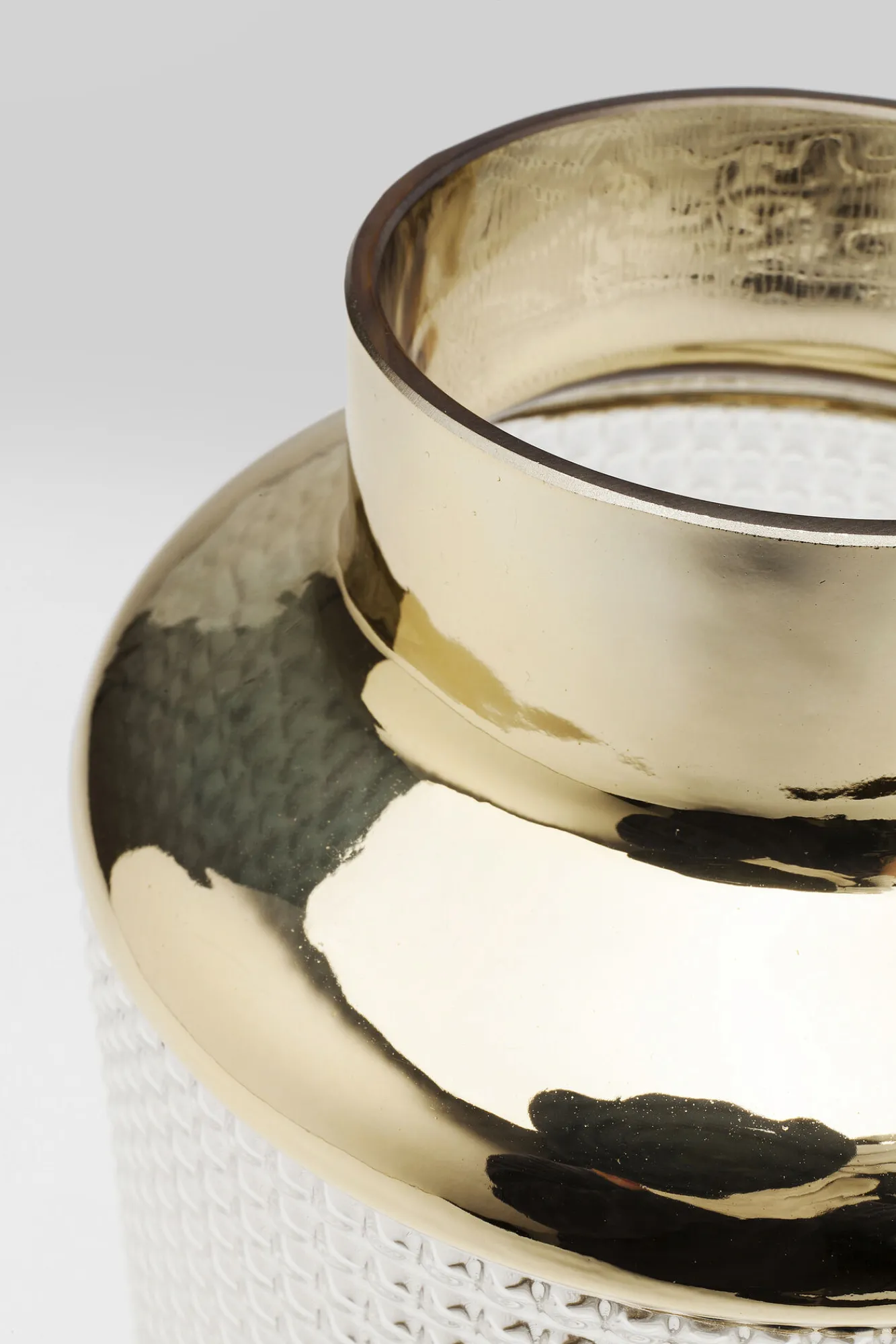 Online KARE Design Wazon LA Noble ∅15x30 cm transparentno-złoty - KARE