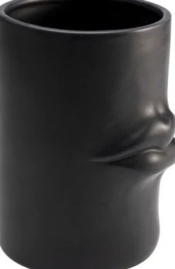 Outlet KARE Design Wazon Labbra czarny 22cm - KARE
