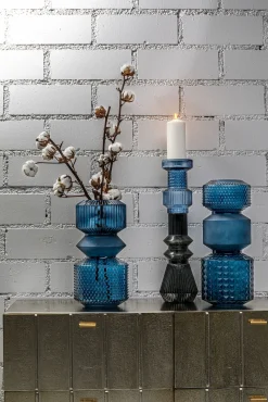 Fashion KARE Design Wazon Marvelous Duo Ø18x36 cm niebieski - KARE