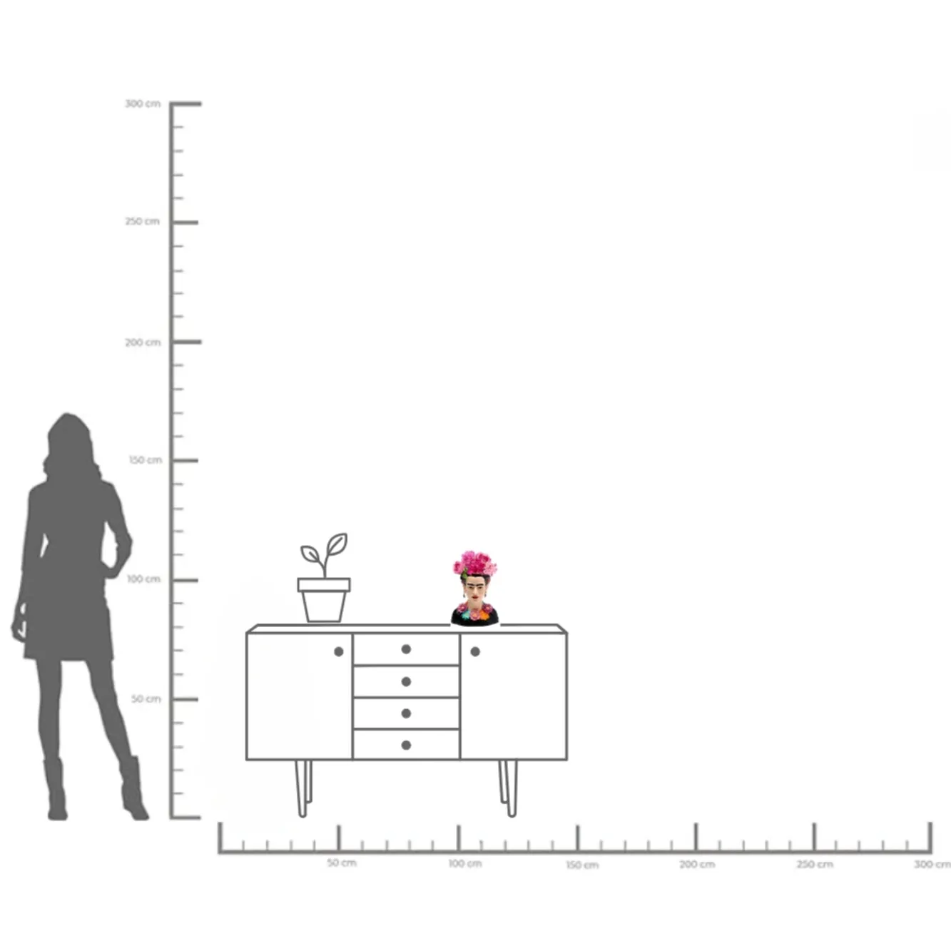 Discount KARE Design Wazon Muse Flowers 29x34 cm kolorowy - KARE