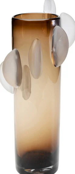 Fashion KARE Design Wazon nowoczesny do salonu szklany brązowy 46 cm - KARE
