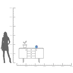 Discount KARE Design Wazon nowoczesny szklany niebieski Ø14x16 cm - KARE