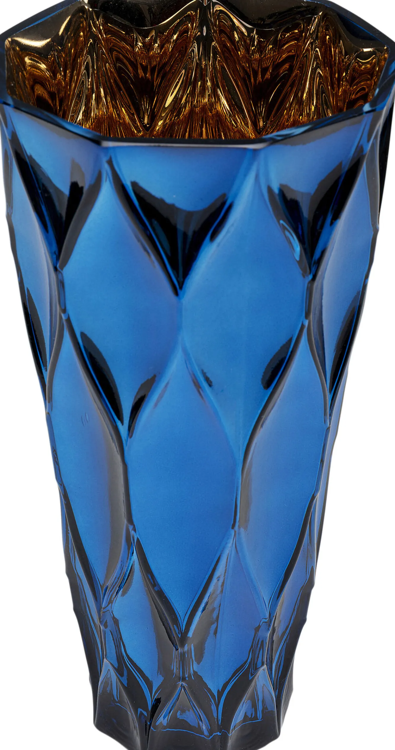 New KARE Design Wazon Rhomb 15x30 cm niebieski - KARE