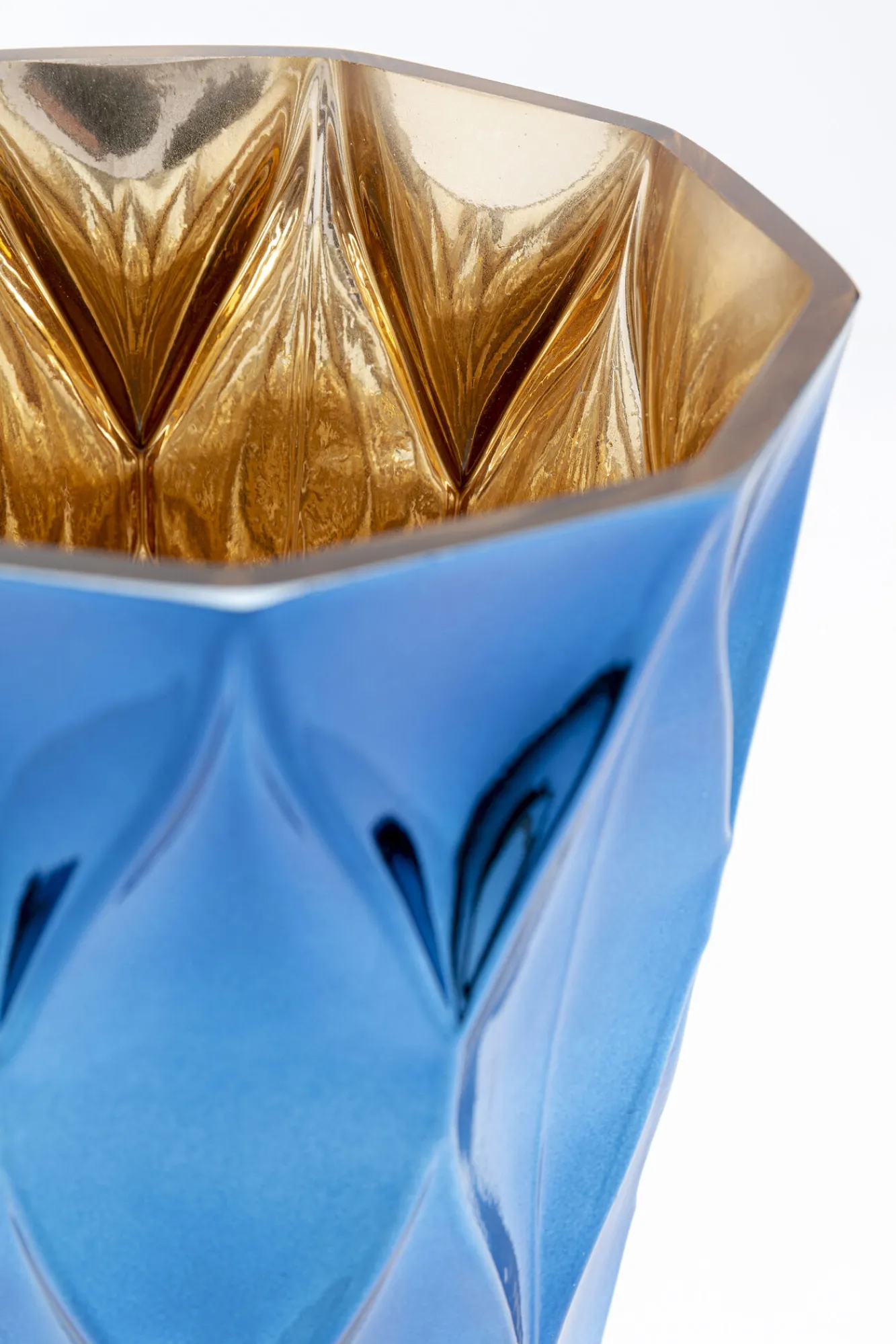 New KARE Design Wazon Rhomb 15x30 cm niebieski - KARE