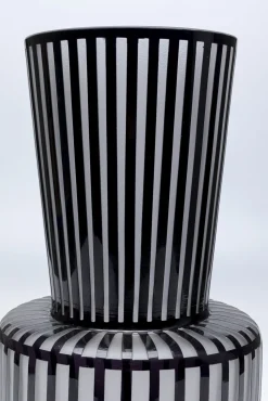 Fashion KARE Design Wazon Roulette ∅18x41 cm biało-czarny - KARE