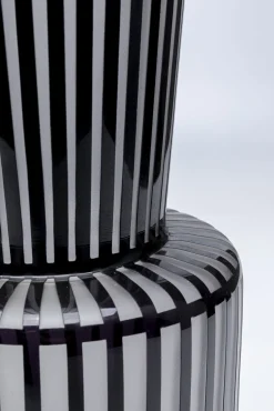 Fashion KARE Design Wazon Roulette ∅18x41 cm biało-czarny - KARE