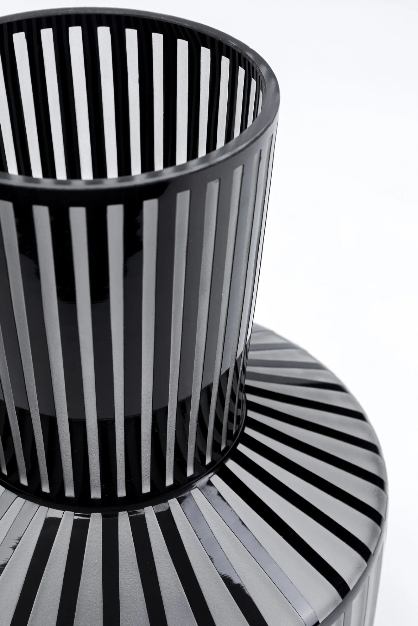 New KARE Design Wazon Roulette ∅25x31 cm biało-czarny - KARE