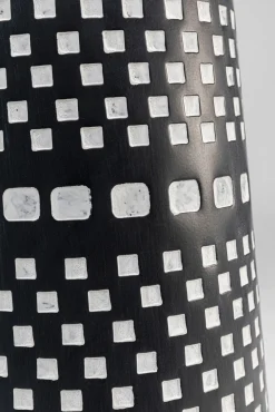 Best KARE Design Wazon Squares Ø16x40 cm czarno-srebrny - KARE