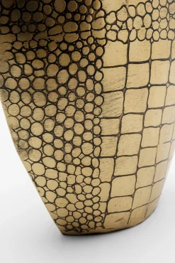 Outlet KARE Design Wazon stalowy złoty do salonu 15x21 cm - KARE