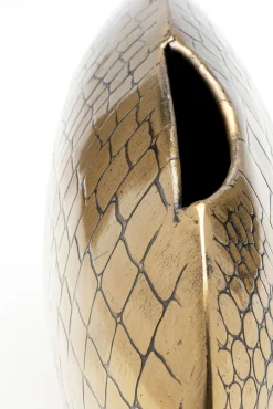 Best KARE Design Wazon stalowy złoty do salonu 27x12 cm - KARE