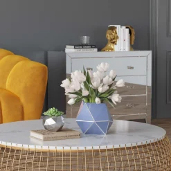 Discount KARE Design Wazon szklany Art Pastel 19x14 cm niebieski - KARE