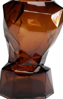 Hot KARE Design Wazon szklany brązowy nowoczesny motyw twarzy 24x30 cm - KARE