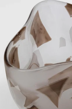 Outlet KARE Design Wazon szklany do salonu brązowe wzory 19x29 cm - KARE