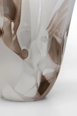 Outlet KARE Design Wazon szklany do salonu brązowe wzory 19x29 cm - KARE