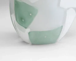 Sale KARE Design Wazon szklany do salonu zielone wzory 19x29 cm - KARE