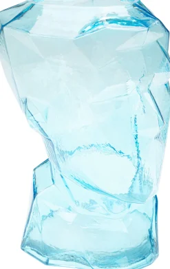 Fashion KARE Design Wazon szklany jasnoniebieski nowoczesny motyw twarzy 24x30 cm - KARE