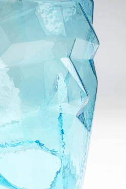 Fashion KARE Design Wazon szklany jasnoniebieski nowoczesny motyw twarzy 24x30 cm - KARE