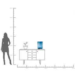 Sale KARE Design Wazon szklany niebieski nowoczesny 25x40 cm - KARE