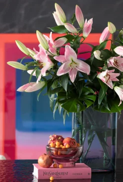 Sale KARE Design Wazon szklany niebieski nowoczesny 25x40 cm - KARE