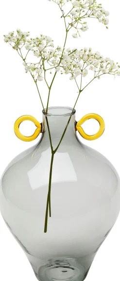 Best KARE Design Wazon szklany nowoczesny szary Ø16x23 cm - KARE