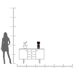 Discount KARE Design Wazon szklany różowo-szary Ø17x40 cm - KARE