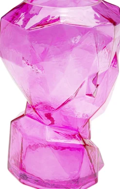 New KARE Design Wazon szklany różowy nowoczesny motyw twarzy 24x30 cm - KARE