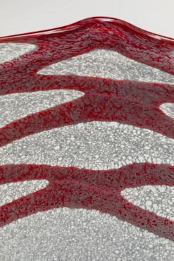 Sale KARE Design Wazon szklany srebrno-czerwony Ø20x19 cm - KARE