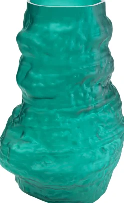 Fashion KARE Design Wazon szklany turkusowy do salonu 34x47 cm - KARE