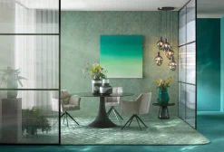 Fashion KARE Design Wazon szklany turkusowy do salonu 34x47 cm - KARE