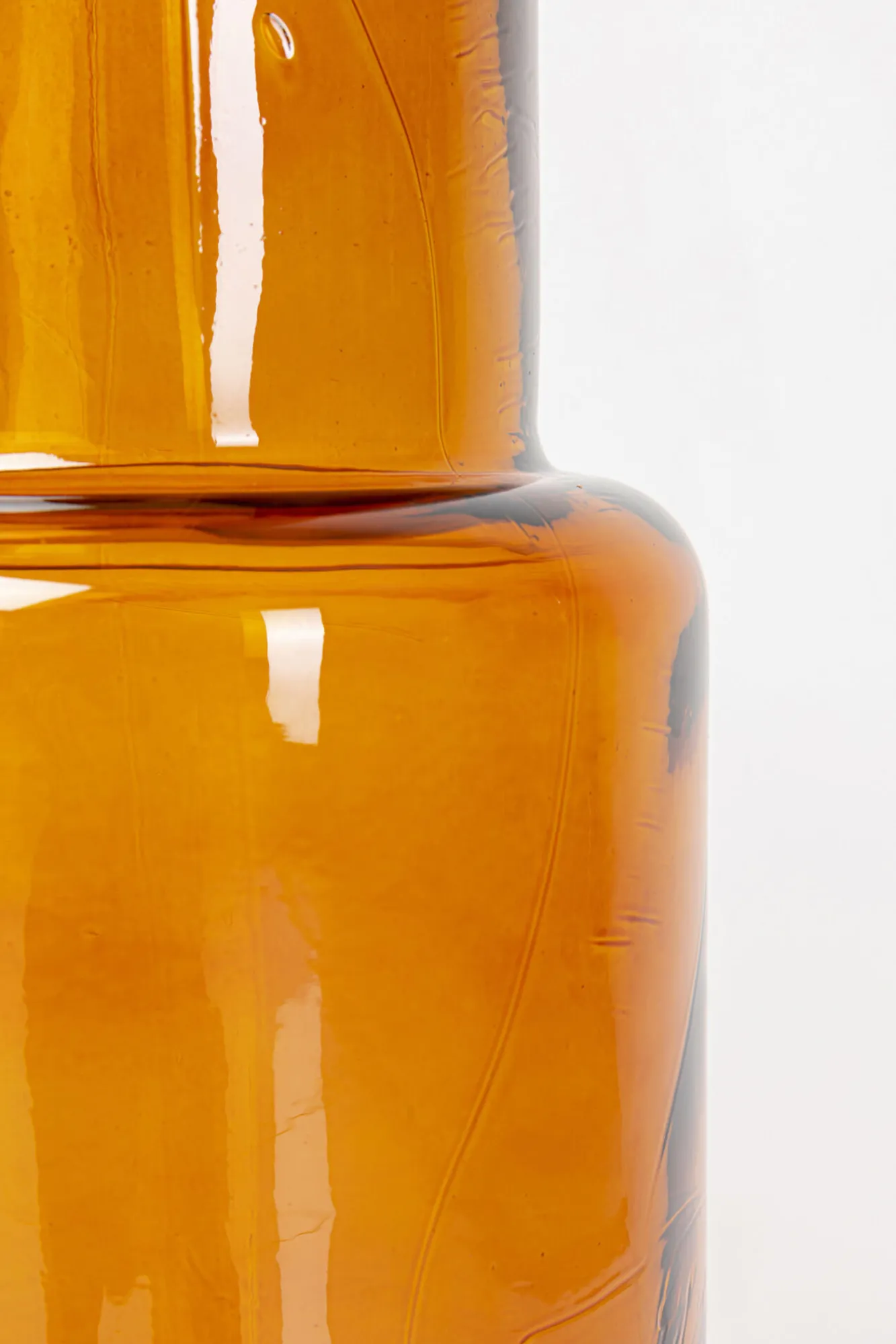 Discount KARE Design Wazon szklany w kolorze bursztynowym Ø18x75 cm - KARE