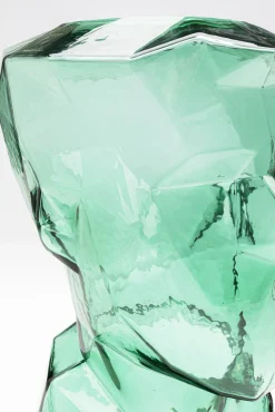 Clearance KARE Design Wazon szklany zielony nowoczesny motyw twarzy 24x30 cm - KARE