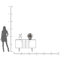 Clearance KARE Design Wazon Uria Ø40x41 cm aluminium niklowane - KARE