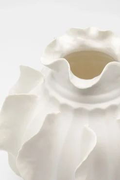 Sale KARE Design Wazon Viento biały 23cm - KARE