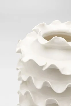 Outlet KARE Design Wazon Viento biały 39cm - KARE