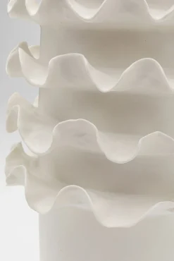 Outlet KARE Design Wazon Viento biały 39cm - KARE